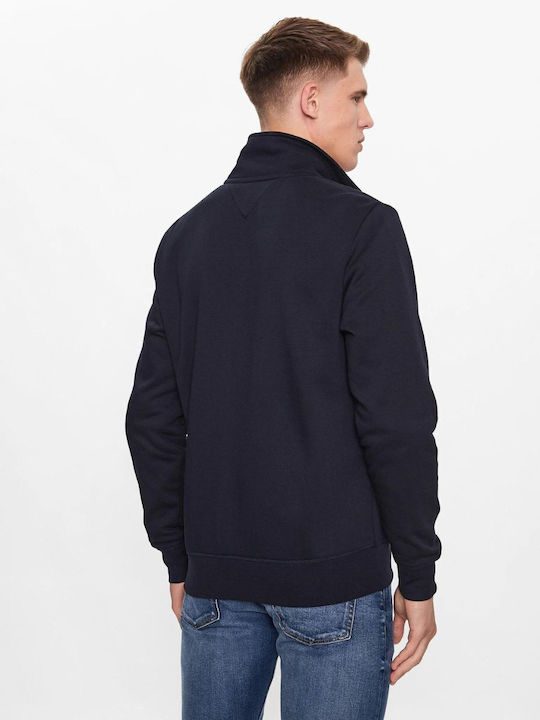 TOMMY HILFIGER Logo zip thru stand collar